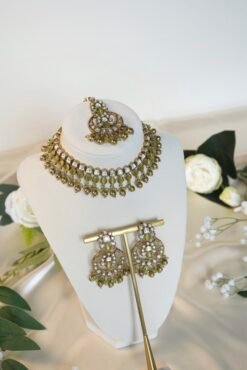 Amaya Mehendi Green Necklace Set - Slightly Flawed