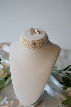 Ivory Beaded Choker set - Image 3