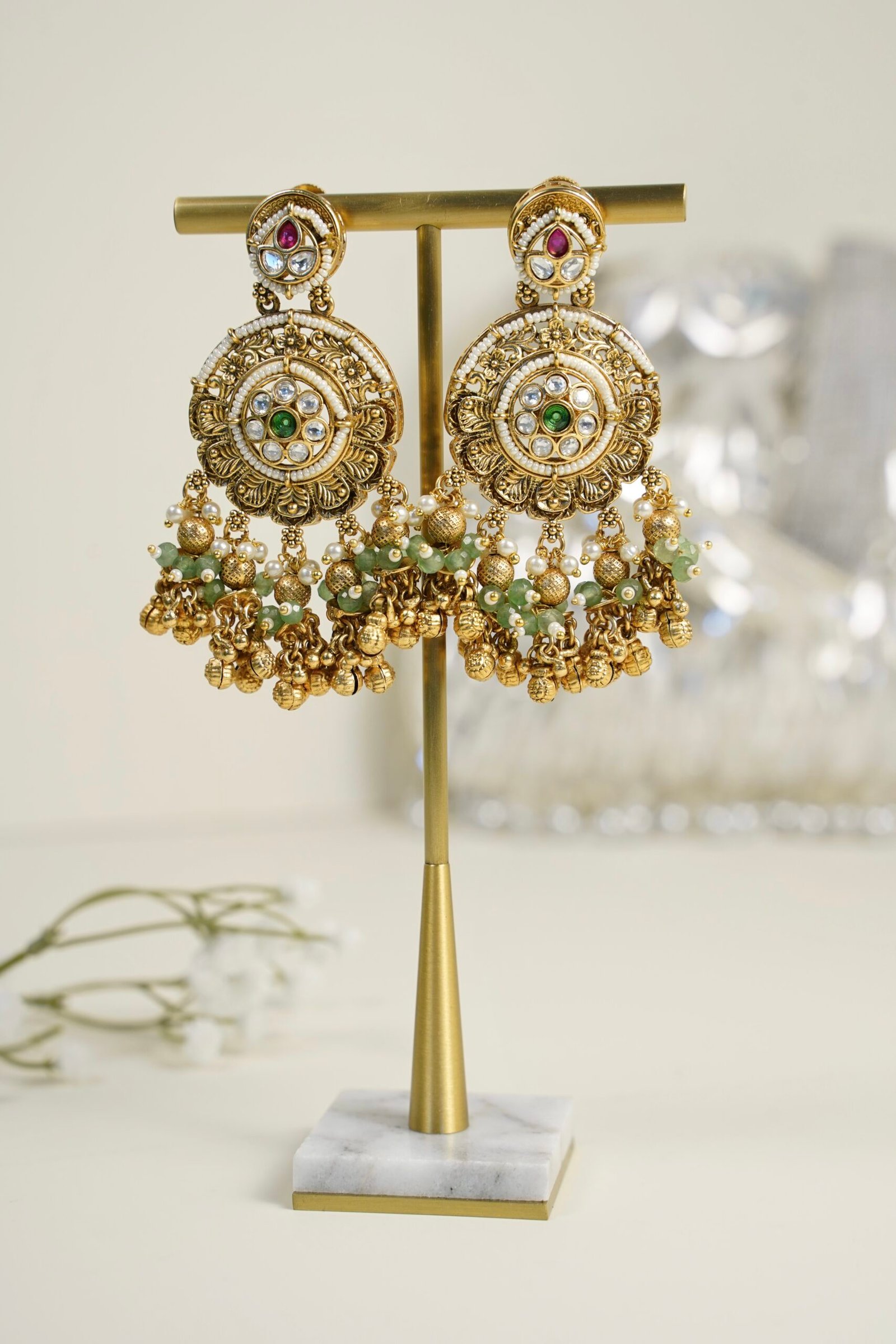 Antique Ghungroo Statement Earring