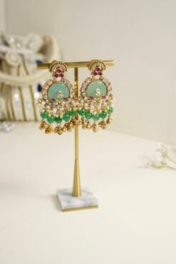 Antique Ghungroo Earring with Floral Design - Image 3