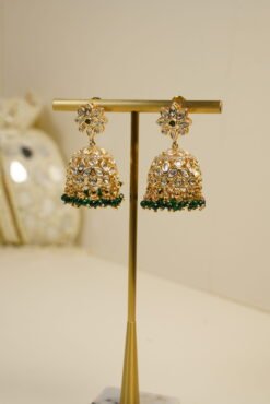 Alternative view of Kundan Jhumka Earring