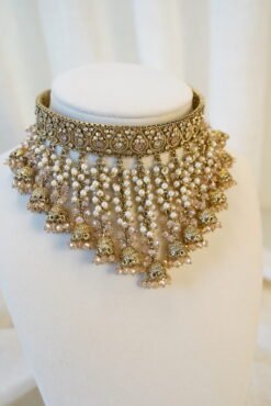 Alternative view of Jhumka Tassle Choker Set