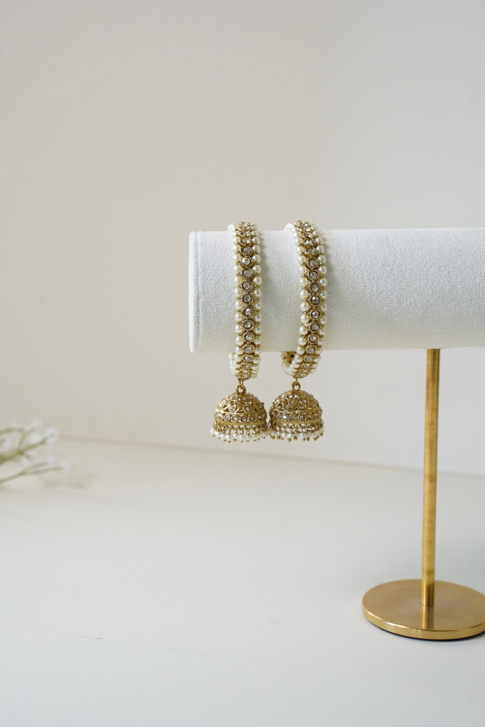 Pearl Bordered Jhumka Bangles
