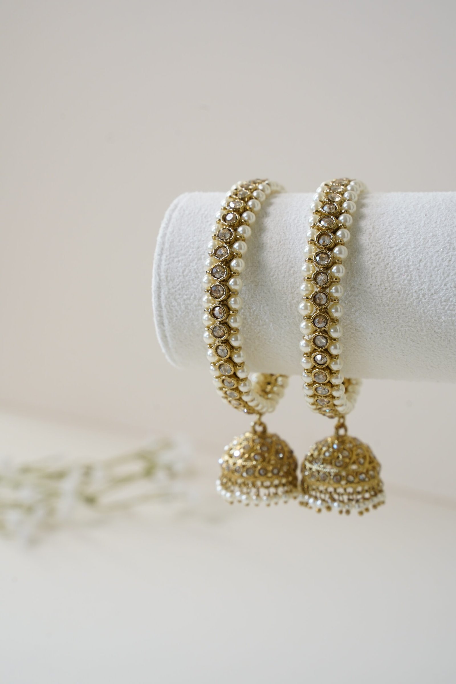 Pearl Bordered Jhumka Bangles - Image 2