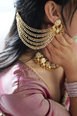 Alternative view of 5 Layer Moti Kanchain gold