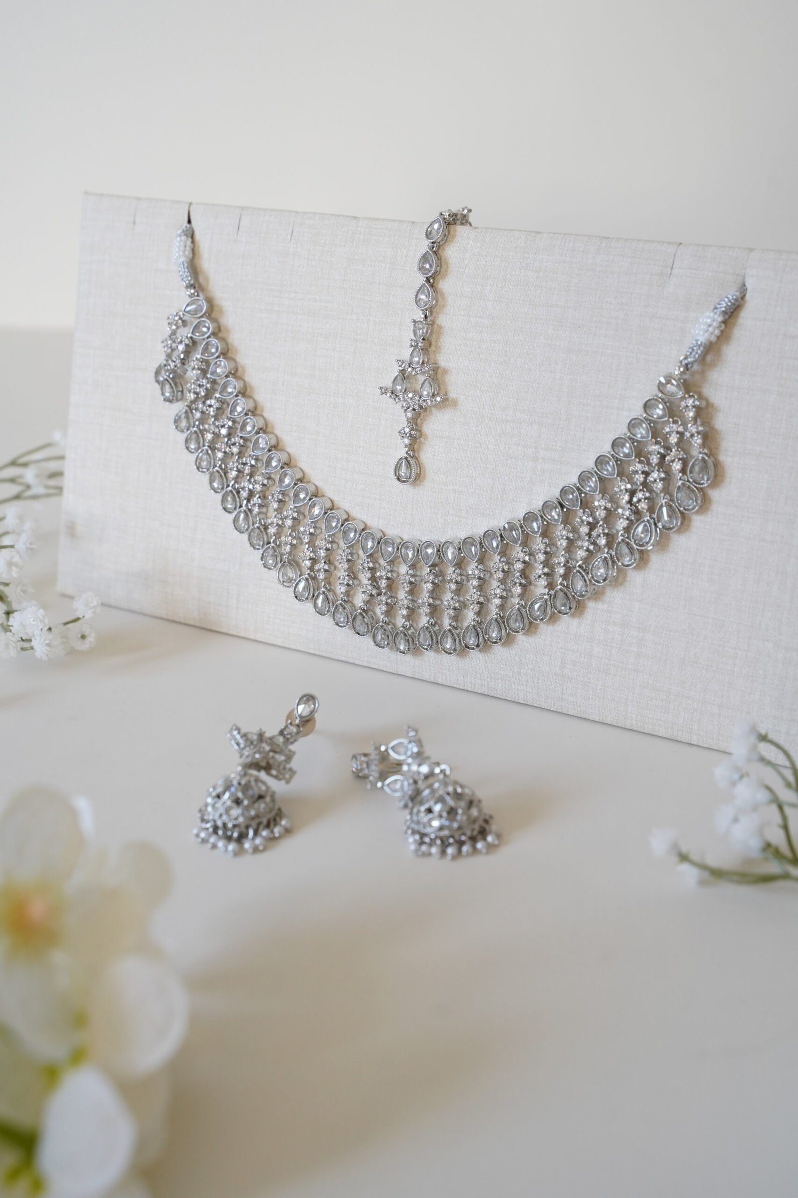 Myra Silver Necklace Set - Image 2