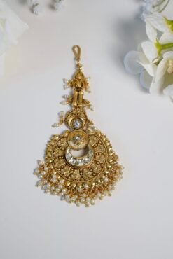 Alternative view of Oversized Chandani Antique Maang Tikka