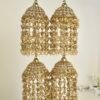 Bridal kaleerey with crystal and bell beads
