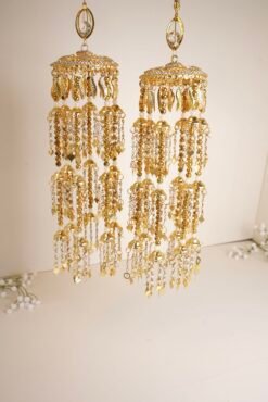 Elegant delicate gold kaleerey for indian pakistani brides