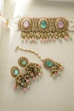 Alternative view of Soniya Pastel Beaded Choker Set