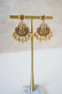 Alternative view of Lakshmi Temple Earrings