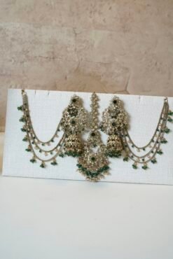 Yalina Bridal Necklace Set - Green - Image 5