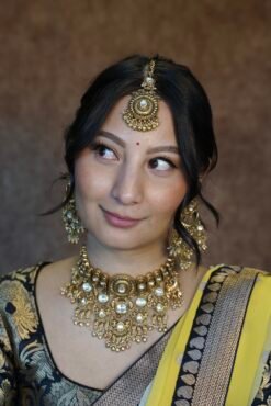 Sonam Matte Gold Bridal Choker Set