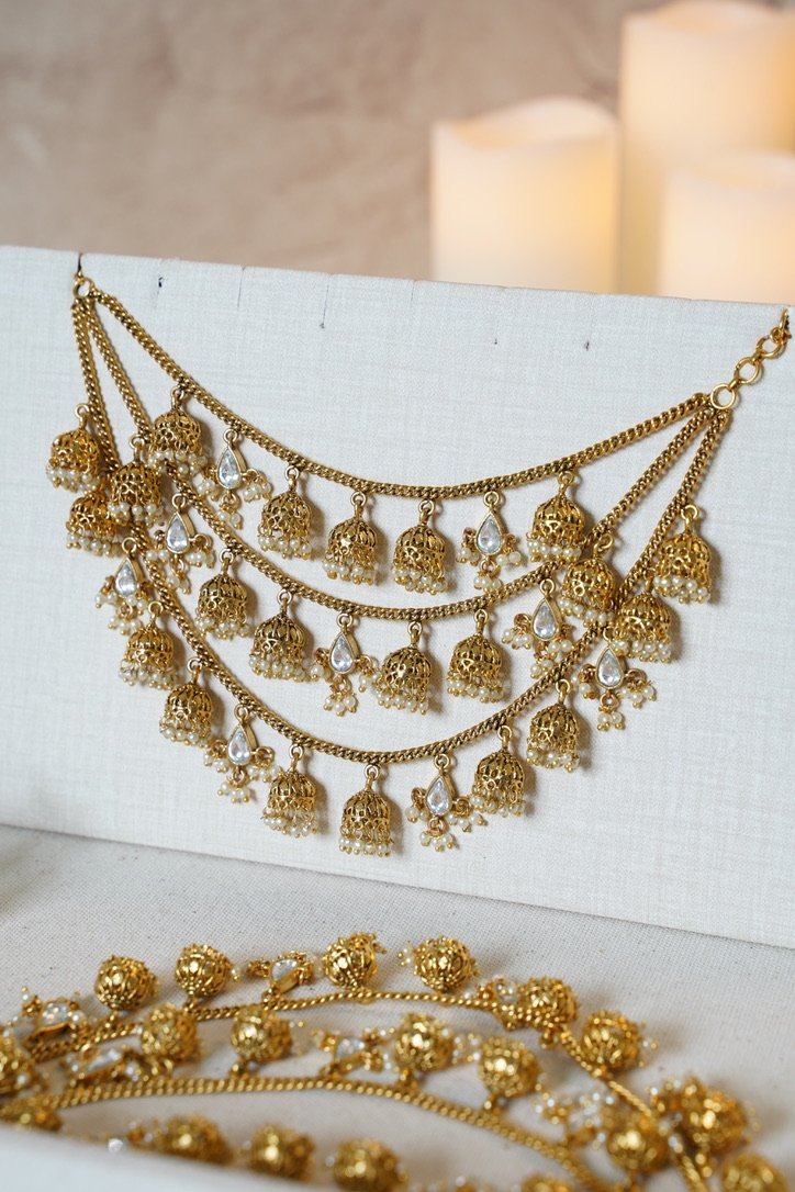 Layered Jhumka Ear Chain - Image 2