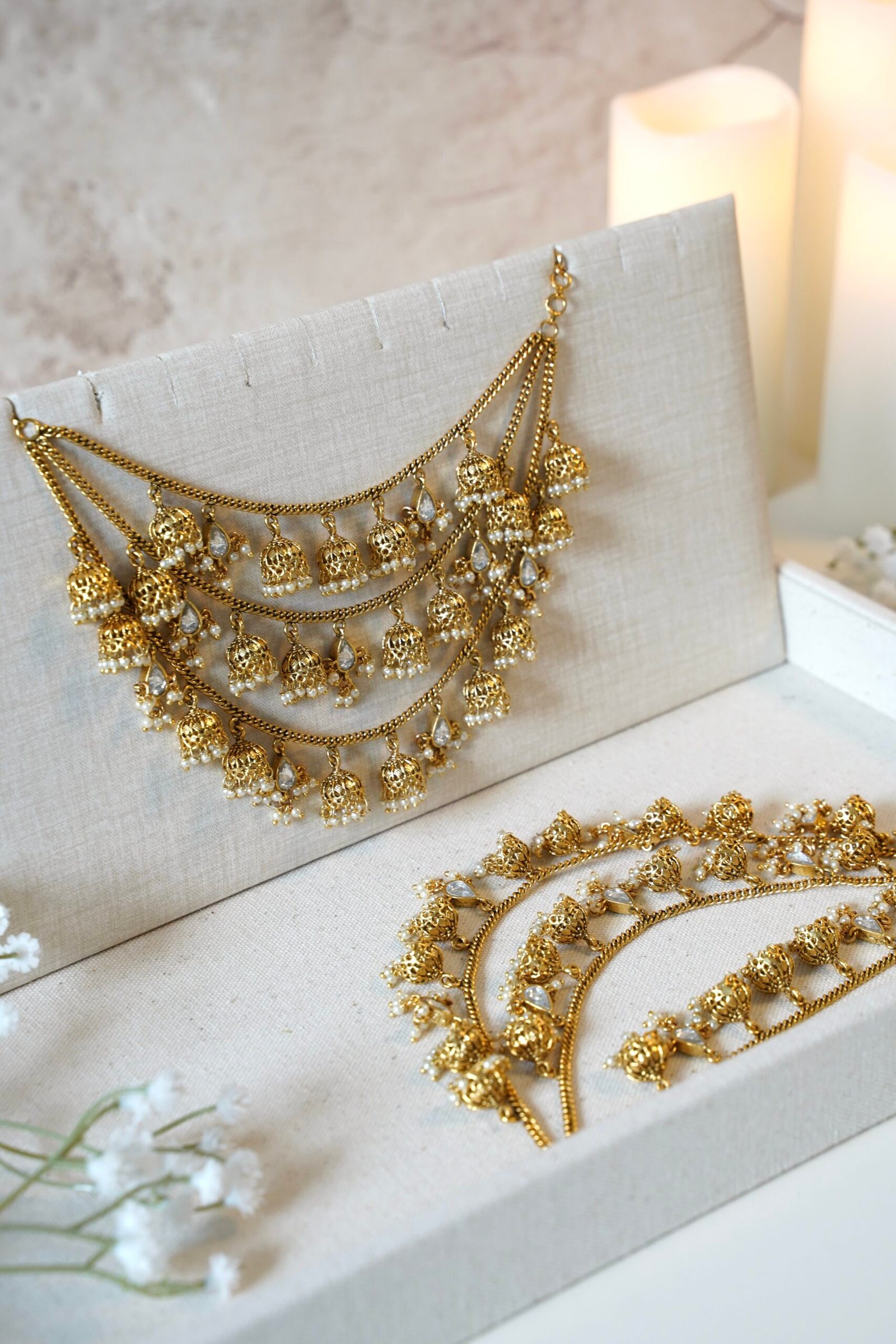 Layered Jhumka Ear Chain - Image 3