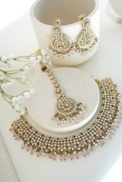 Zoya Necklace Set - Pink