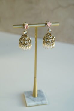 Alternative view of Mini Kundan Jhumka