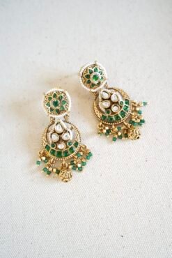 Alternative view of Komal Earrings - Green