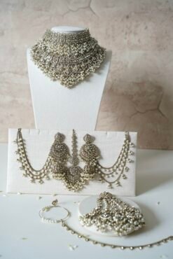 Aafreen Double Layer Bridal Set - White