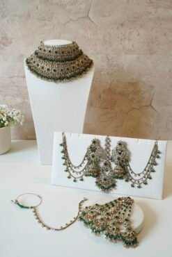 Yalina Bridal Necklace Set - Green
