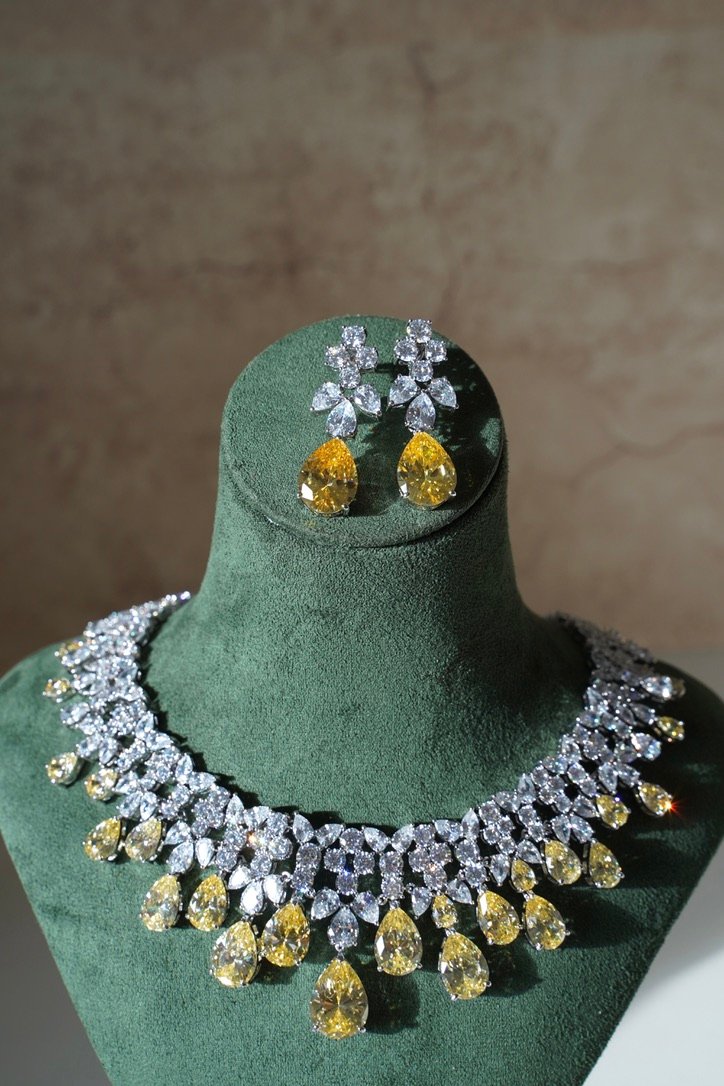 Aria Two-Tone American Diamond set - Image 3