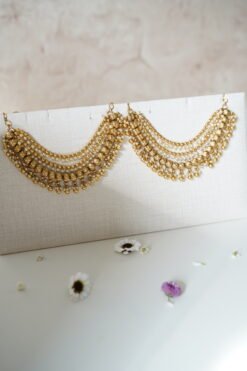 Bridal Kanchain With Pearls Detail - Image 4