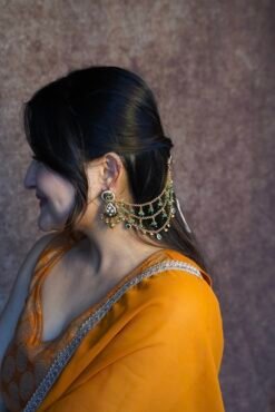 Komal Earrings - Green - Image 3