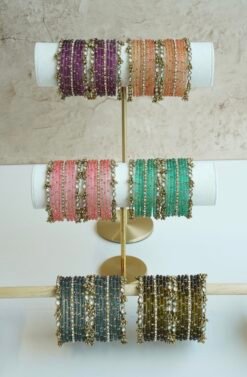 Glass Bangle Set - 16 Colors Available