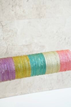 Alternative view of Pastel Kashmiri Glass Bangle Box
