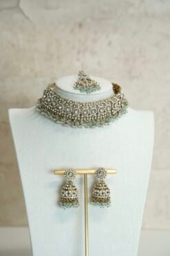 Alternative view of Sara Choker Set - Blue