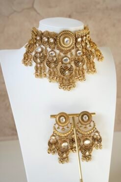 Alternative view of Sonam Matte Gold Bridal Choker Set