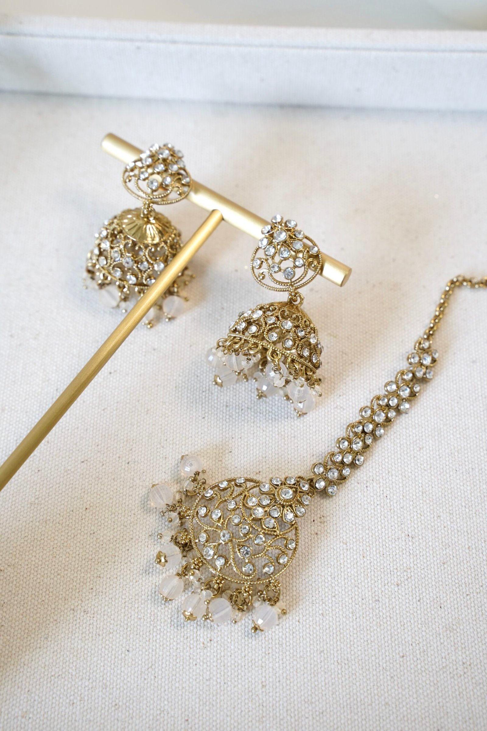 Afsana Jhumka Earrings and Tikka