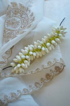 jasmine gajra with hair pins for hair bun, South Asian hair accessory