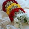 Rose hair bun gajra - traditional floral bun accessory for South Asian weddings and festive occasions