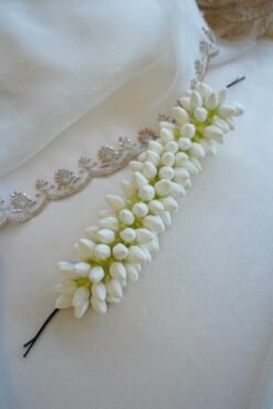 jasmine gajra with hair pins for hair bun, South Asian hair accessory