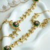 Seyora Jewels traditional hathphool hand chain featuring an adjustable finger ring and connecting chain in a bright gold-plated heritage finish.