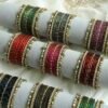 ghungroo stone glass bangle set, 11 bangles per arm, for South Asian festive wear