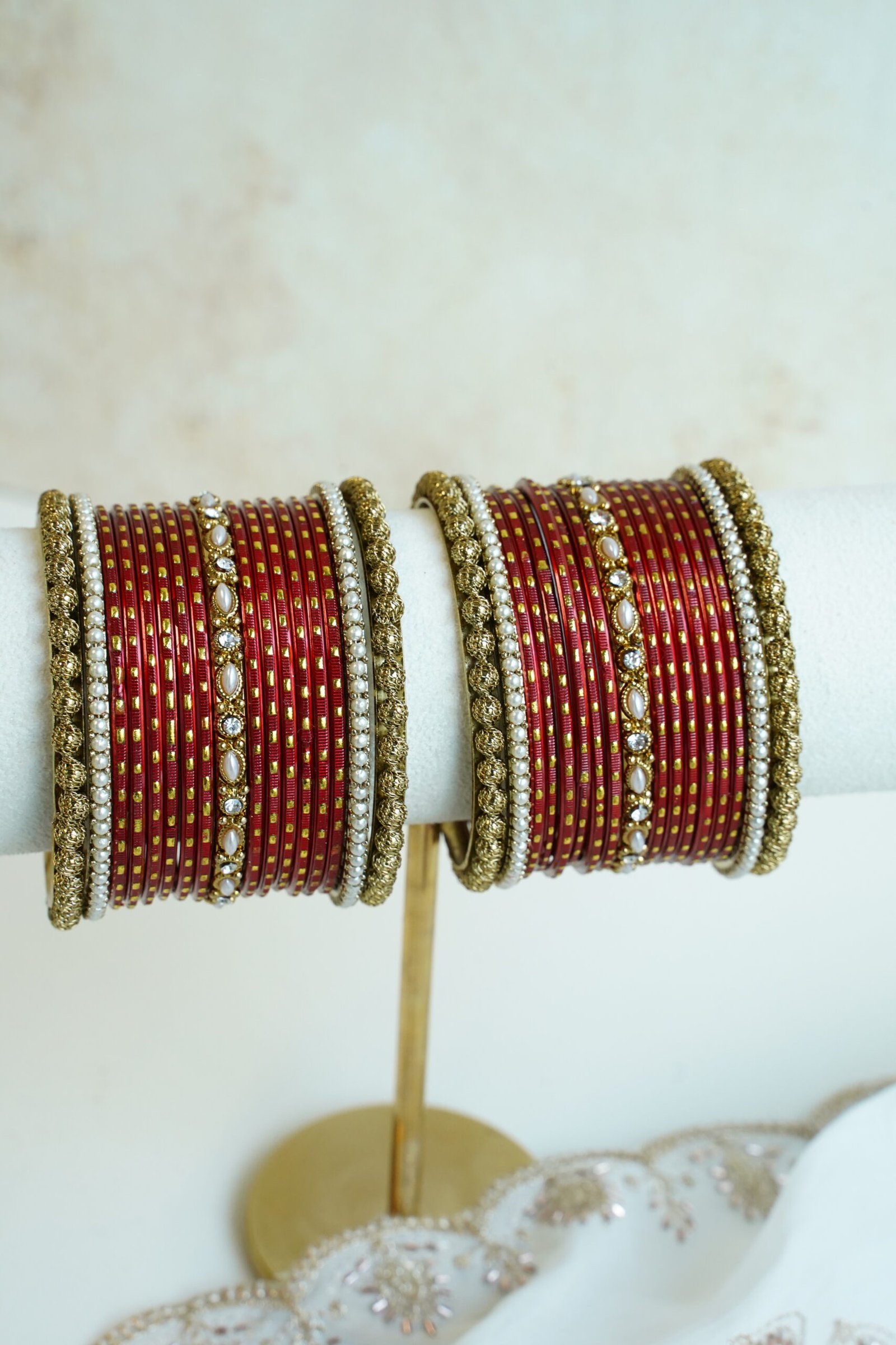 Red Custom Bangle Set - Image 2