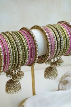 Pink-Green Custom Bangle Set - Image 2
