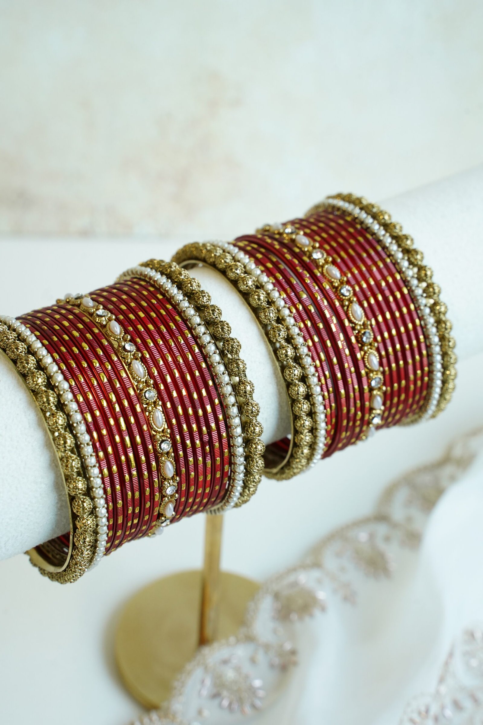 Red Custom Bangle Set