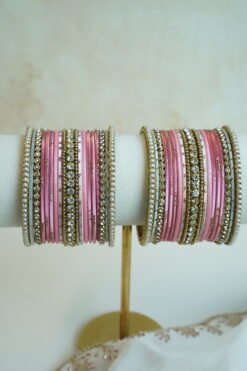 Custom Pink Bangle Set