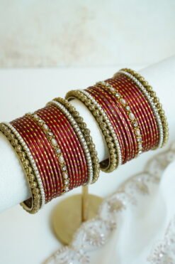 Red Custom Bangle Set - Image 3