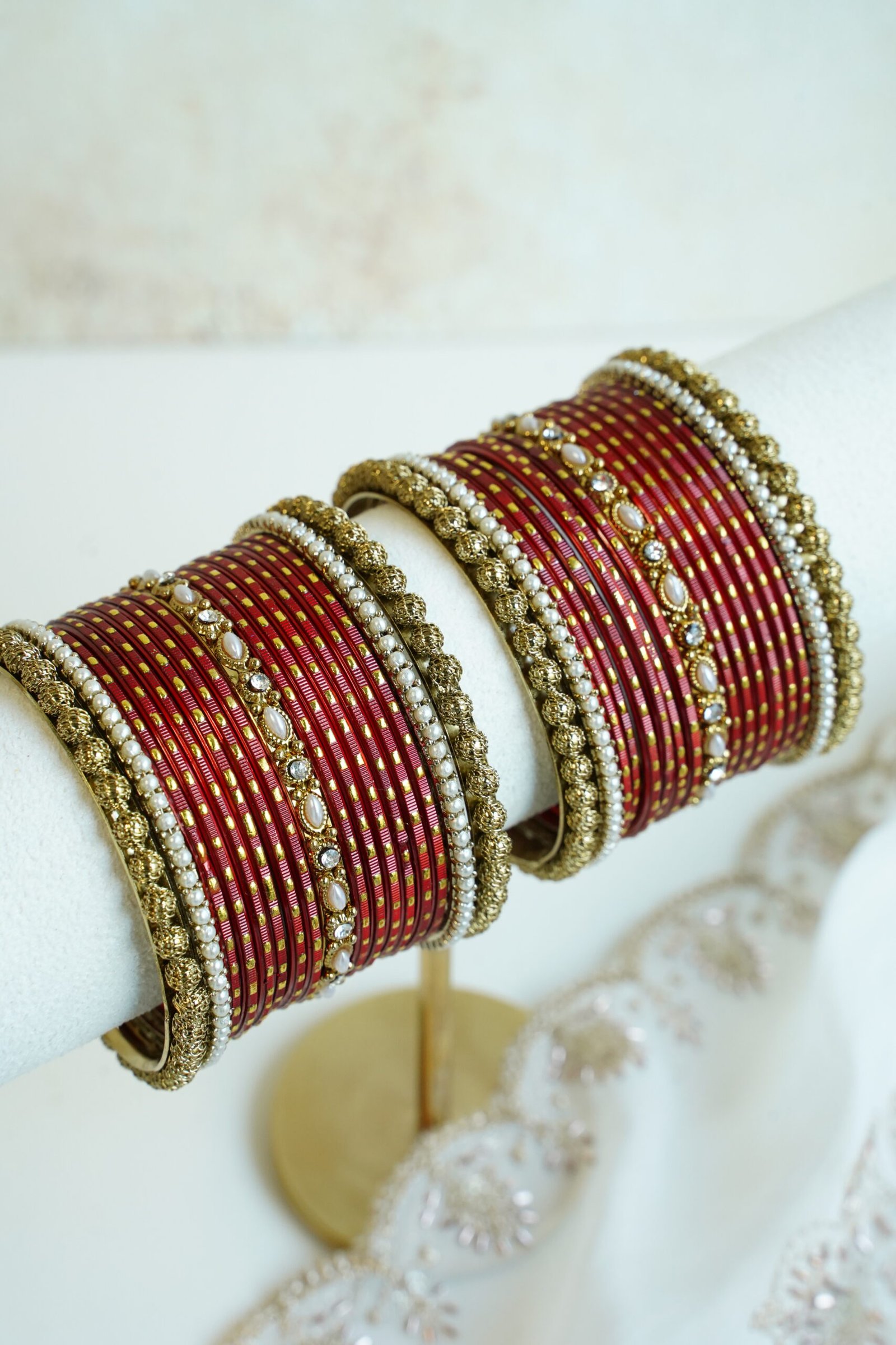 Red Custom Bangle Set - Image 3